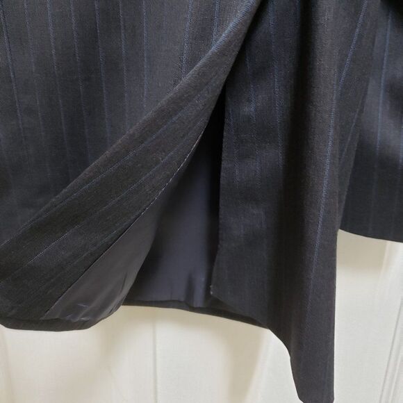 Jos. A. Bank 44L Gray Blue Stripe Wool Silk Blend 2 Button Vented Classic Career - Picture 7 of 15